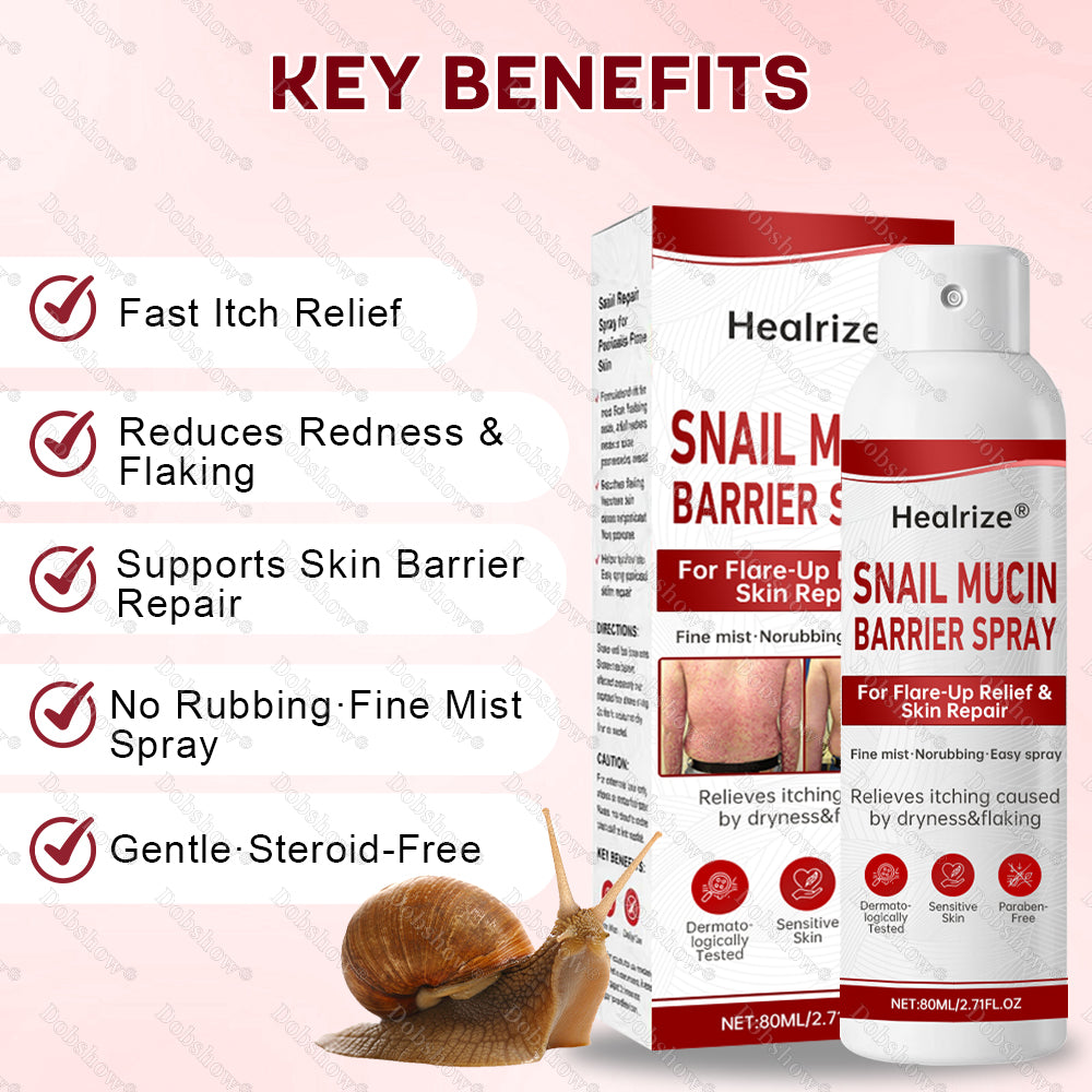 🚀Healrize® Snail Mucin Barrier Spray for Flare-Up Relief & Skin Repair