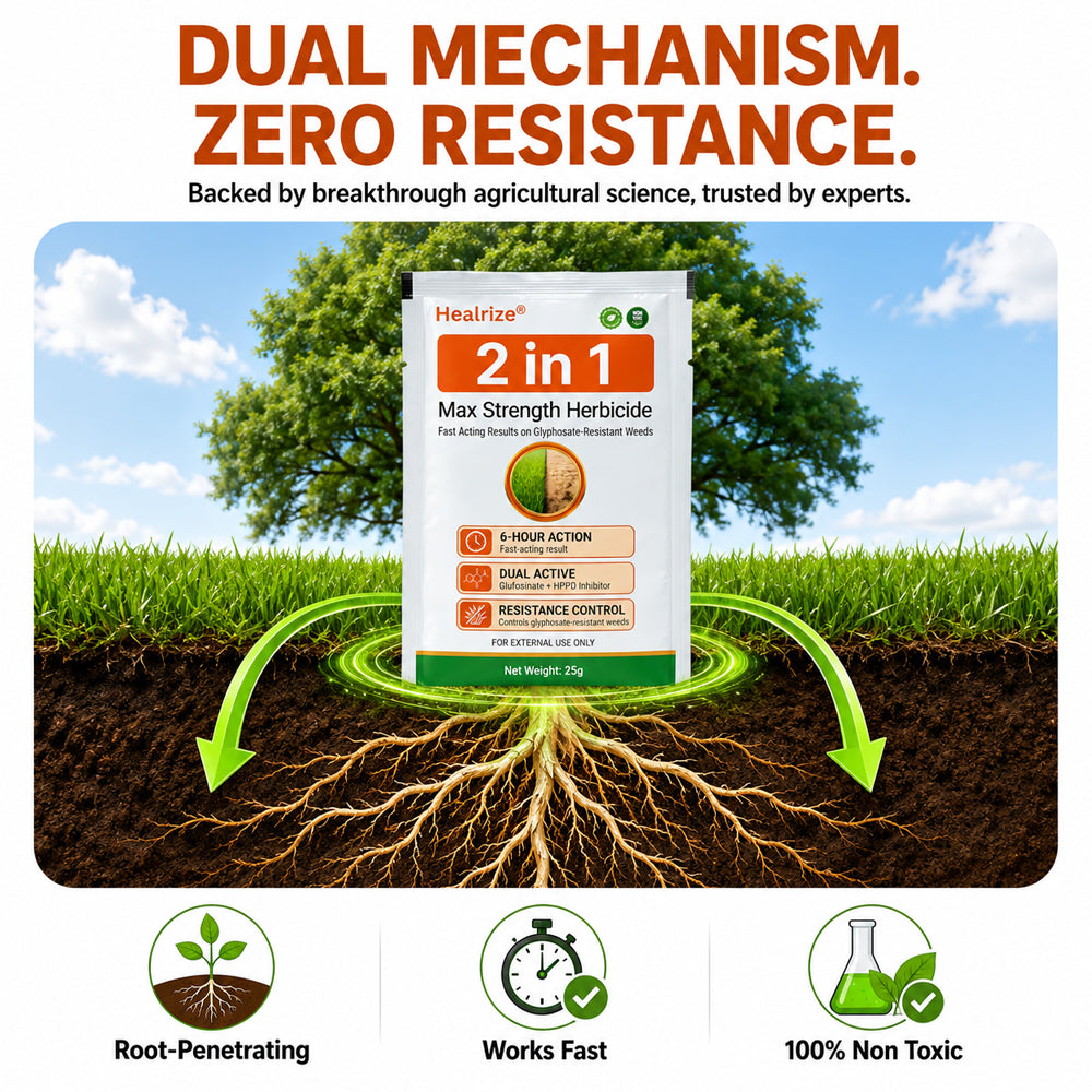 Healrize® 2-in-1 Max Strength Herbicide: Fast Acting Results on Glyphosate-Resistant Weeds