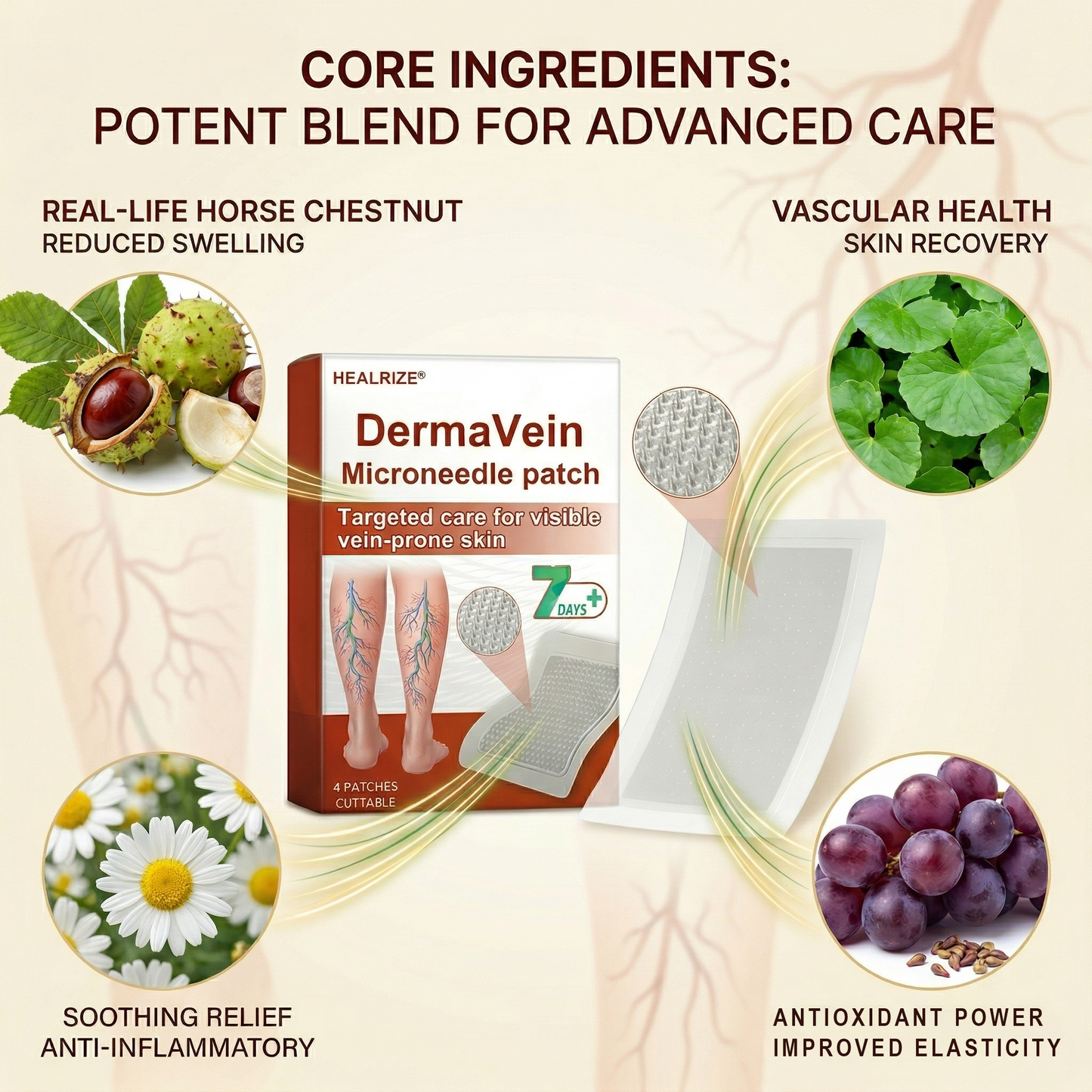 🔥 𝗕𝘂𝘆 𝟭 𝗚𝗲𝘁 𝟭 𝗙𝗥𝗘𝗘 | Healrize® DermaVein Microneedle Patch-𝘝𝘪𝘴𝘪𝘣𝘭𝘦 𝘝𝘦𝘪𝘯 𝘙𝘦𝘥𝘶𝘤𝘵𝘪𝘰𝘯 𝘚𝘺𝘴𝘵𝘦𝘮