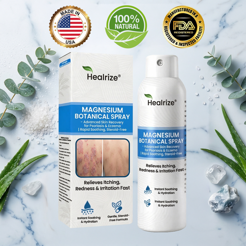 🇺🇸 Official Store| Healrize® Magnesium Botanical Spray – 🥇 Fast Relief for Psoriasis & Eczema | No Rubbing, Steroid-Free