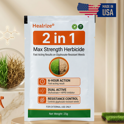 （🔥2026 New Upgrade）🌿Healrize® 2-in-1 Max Strength Herbicide: Fast Acting Results on Glyphosate-Resistant Weeds