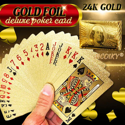 MCOIKY® Gold Foil Deluxe Poker Card