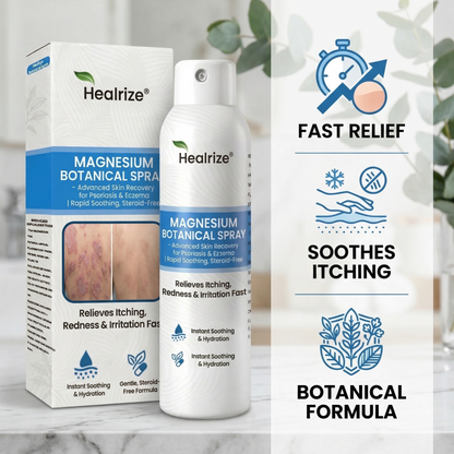 🇺🇸 Official Store| Healrize® Magnesium Botanical Spray – 🥇 Fast Relief for Psoriasis & Eczema | No Rubbing, Steroid-Free