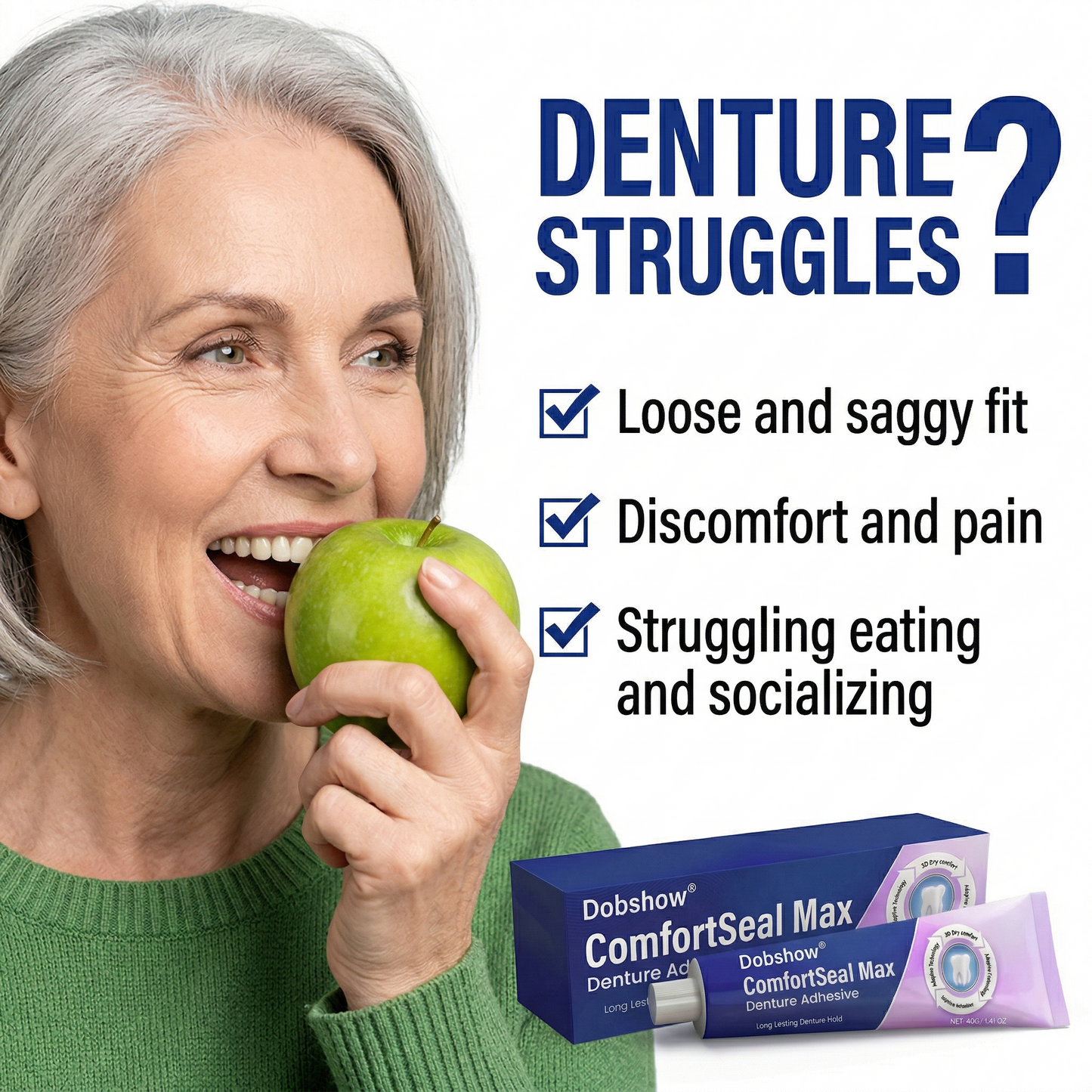 🔥𝙇𝙞𝙢𝙞𝙩𝙚𝙙-𝙏𝙞𝙢𝙚 𝙊𝙛𝙛𝙚𝙧| Dobshow® ComfortSeal Max Denture Adhesive