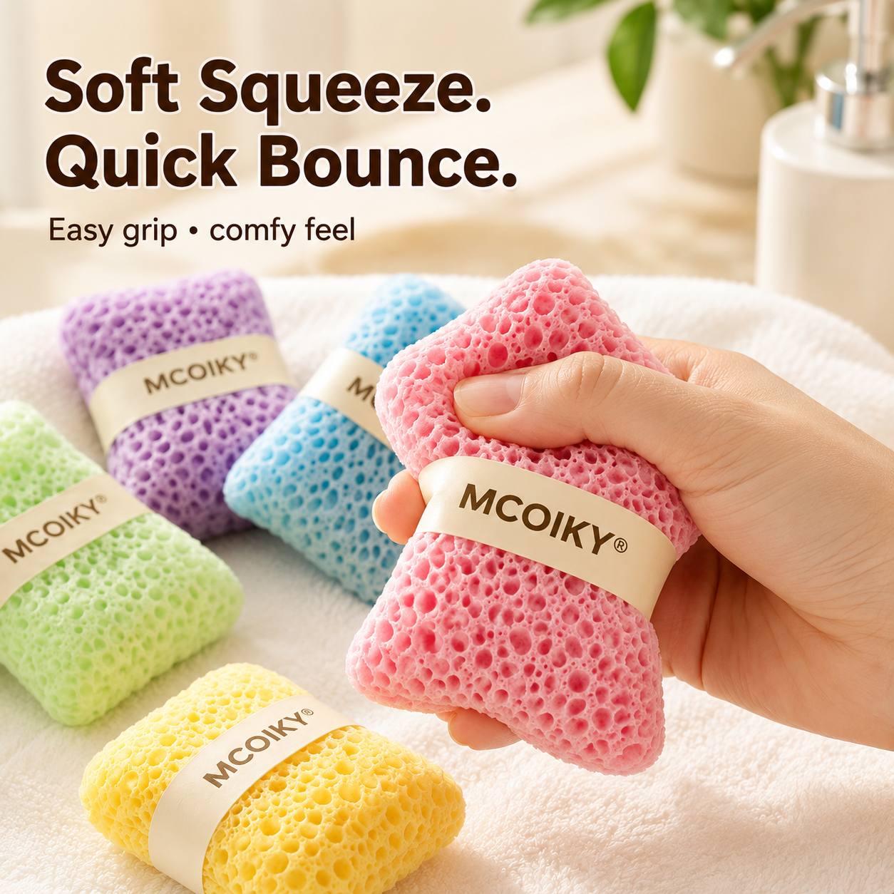 MCOIKY® Body Wash Foaming Sponge Set