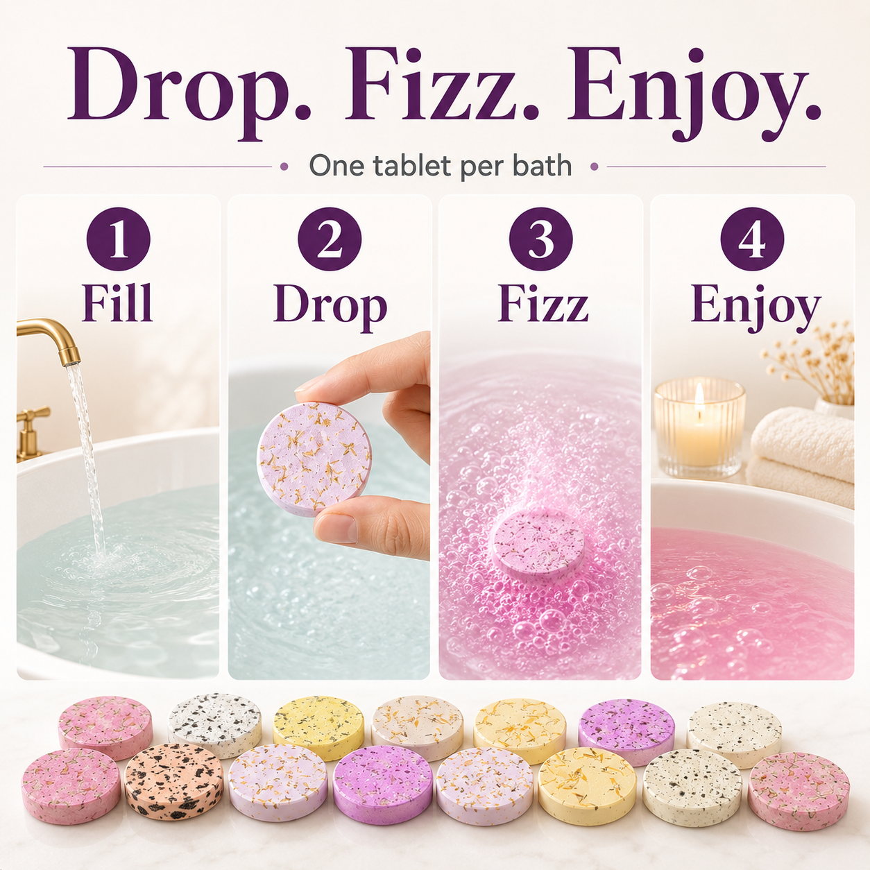 MCOIKY® Aroma Bath Fizz Tablets