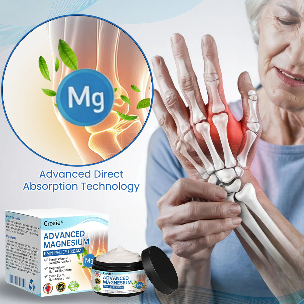 Croaie® Advanced Magnesium Pain Relief Cream(Treats Arthritis, Neuropathy, Rheumatism, Sports Injuries & More)