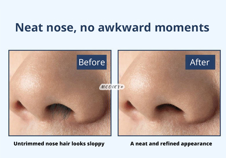 MCOIKY®  2-in-1 Nasal Hair Cutter, 2026 Upgraded Manual 360°