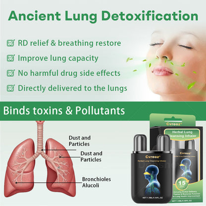 ✅Official Store| 𝐂𝐯𝐫𝐞𝐨𝐳® 𝐇𝐞𝐫𝐛𝐚𝐥 𝐋𝐮𝐧𝐠 𝐂𝐥𝐞𝐚𝐧𝐬𝐢𝐧𝐠 𝐈𝐧𝐡𝐚𝐢𝐞𝐫(🫁Cough, wheezing, shortness of breath, sputum, stuffy nose, bronchitis, bronchitis, allergy symptoms, lung discomfort💝)