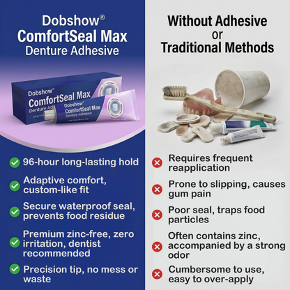 🔥𝙇𝙞𝙢𝙞𝙩𝙚𝙙-𝙏𝙞𝙢𝙚 𝙊𝙛𝙛𝙚𝙧| Dobshow® ComfortSeal Max Denture Adhesive