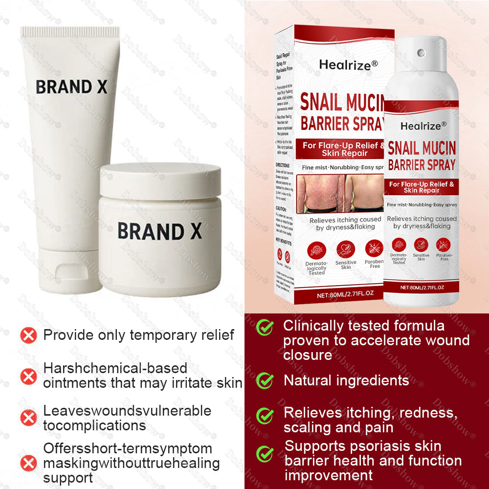 🚀Healrize® Snail Mucin Barrier Spray for Flare-Up Relief & Skin Repair