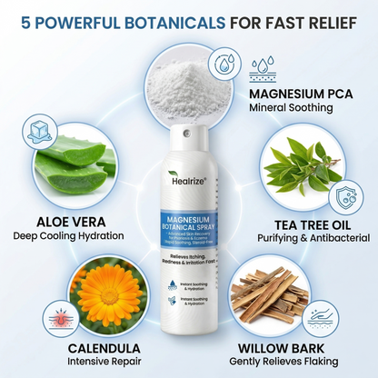 🇺🇸 Official Store| Healrize® Magnesium Botanical Spray – 🥇 Fast Relief for Psoriasis & Eczema | No Rubbing, Steroid-Free
