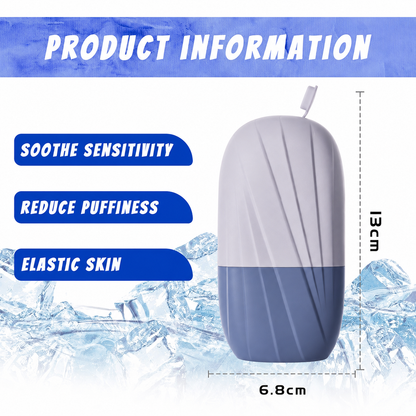 Ice Face Roller, Reusable Silicone Mold Face Massage Eye Facial Beauty Skin Care Tools Apply Ice for Shrink Pores Anti Wrinkle Reduce Puffiness Improve Skin Elasticity, Striped