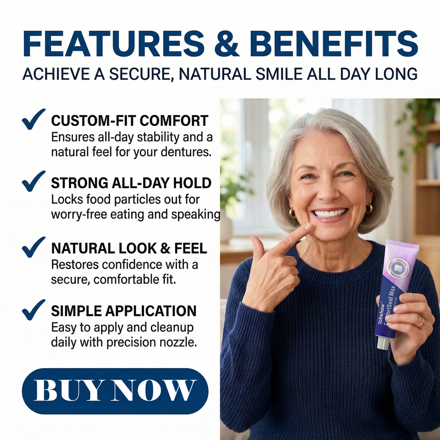 🔥𝙇𝙞𝙢𝙞𝙩𝙚𝙙-𝙏𝙞𝙢𝙚 𝙊𝙛𝙛𝙚𝙧| Dobshow® ComfortSeal Max Denture Adhesive