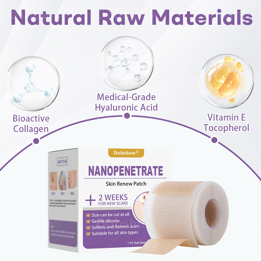 ✅ Complete skin confidence starts here Dobshow® NanoPenetrate Skin Renew Patch ✴️ Effective for all types of scars, stretch marks, blemishes, keloids, keratosis, acne, burns, warts, skin growths, and varicose veins.