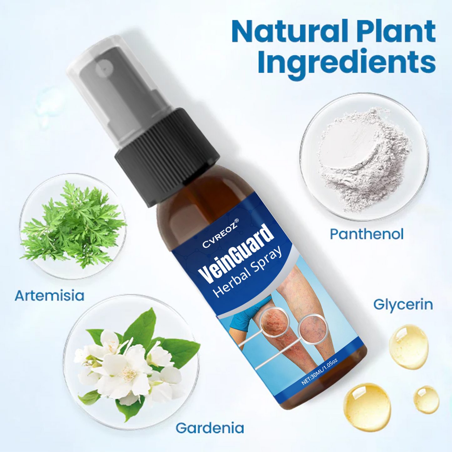 Cvreoz® VeinGuard Herbal Spray-Visible Results in 7 Days or Less. No Pills. No Pain. 💪