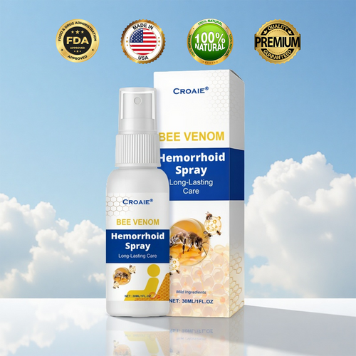 Croaie® Bee Venom Hemorrhoid Spray for Skin, Topical Anesthetic Postpartum Hemorrhoid Treatment with Phenylephrine for Local and Anorectal Uses