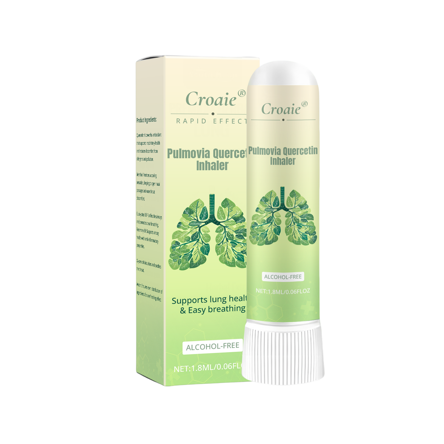 Croaie® Pulmovia Quercetin Inhaler — Deep Lung Detox  Natural Relief for Cough & Shortness of Breath