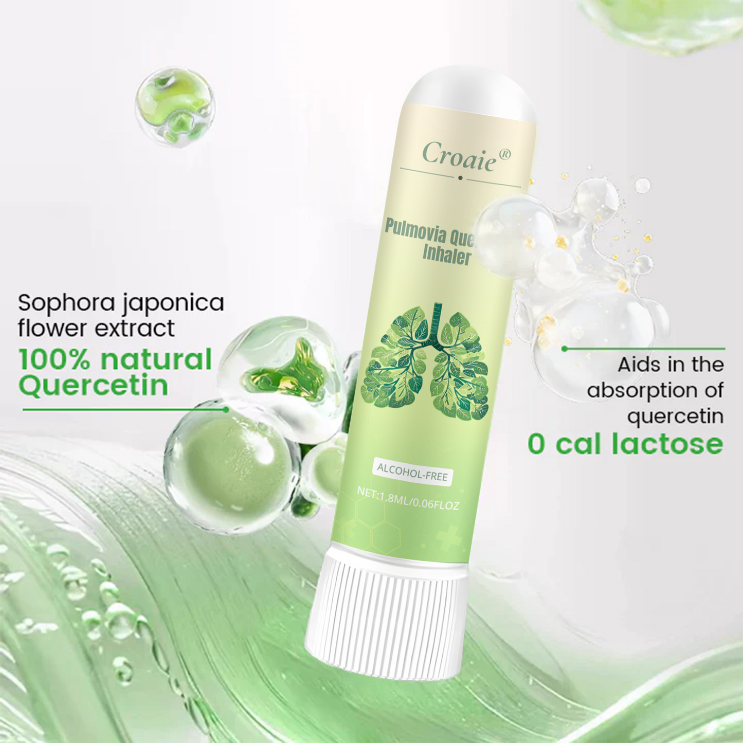 Croaie® Pulmovia Quercetin Inhaler — Deep Lung Detox  Natural Relief for Cough & Shortness of Breath