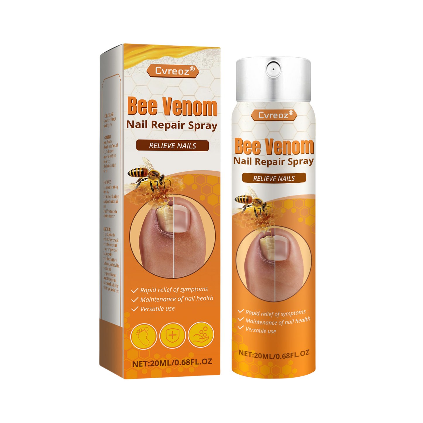 Cvreoz® Bee Venom Nail Repair Spray – Clinically Inspired Relief for Fungal & Damaged Nails👨‍⚕️