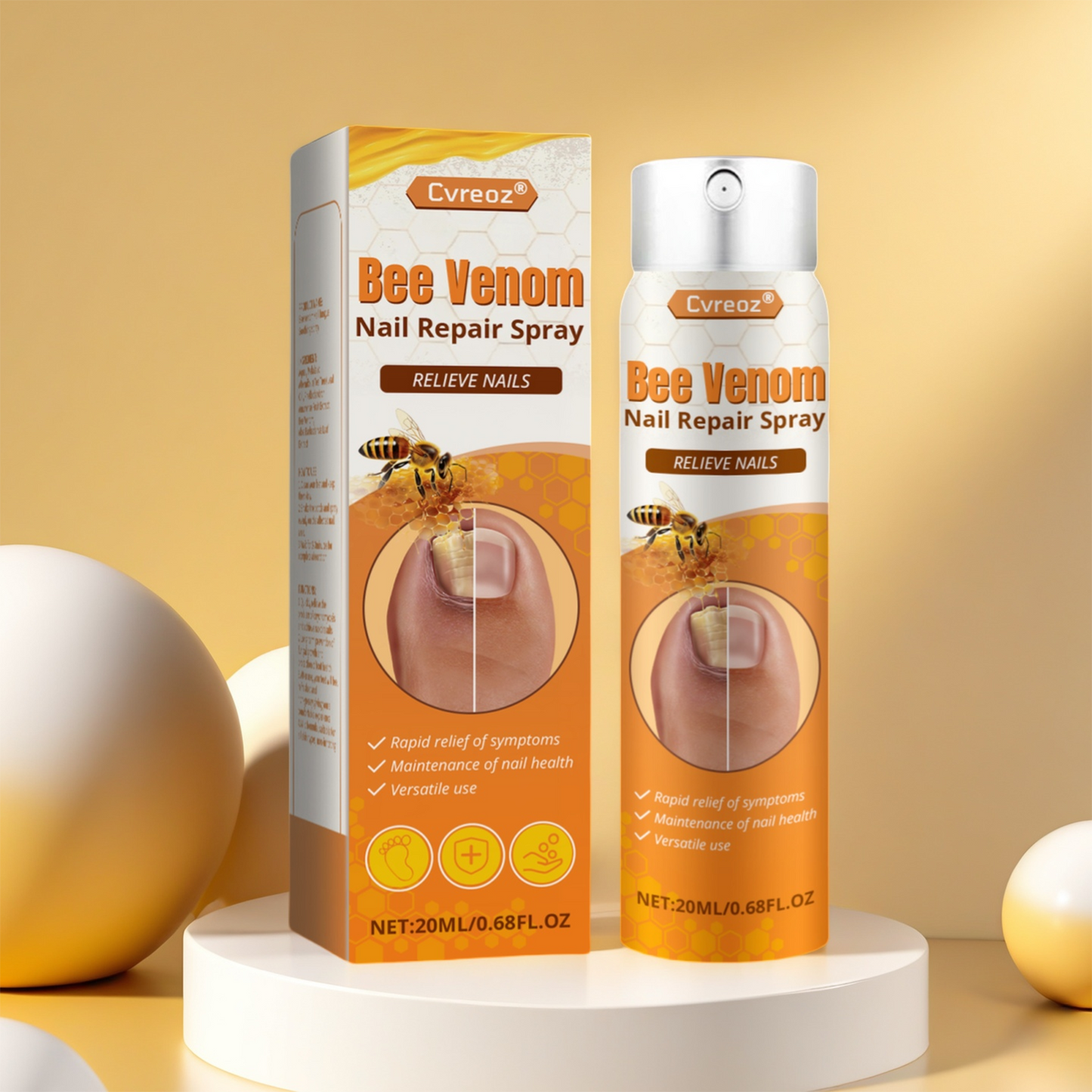 Cvreoz® Bee Venom Nail Repair Spray – Clinically Inspired Relief for Fungal & Damaged Nails👨‍⚕️