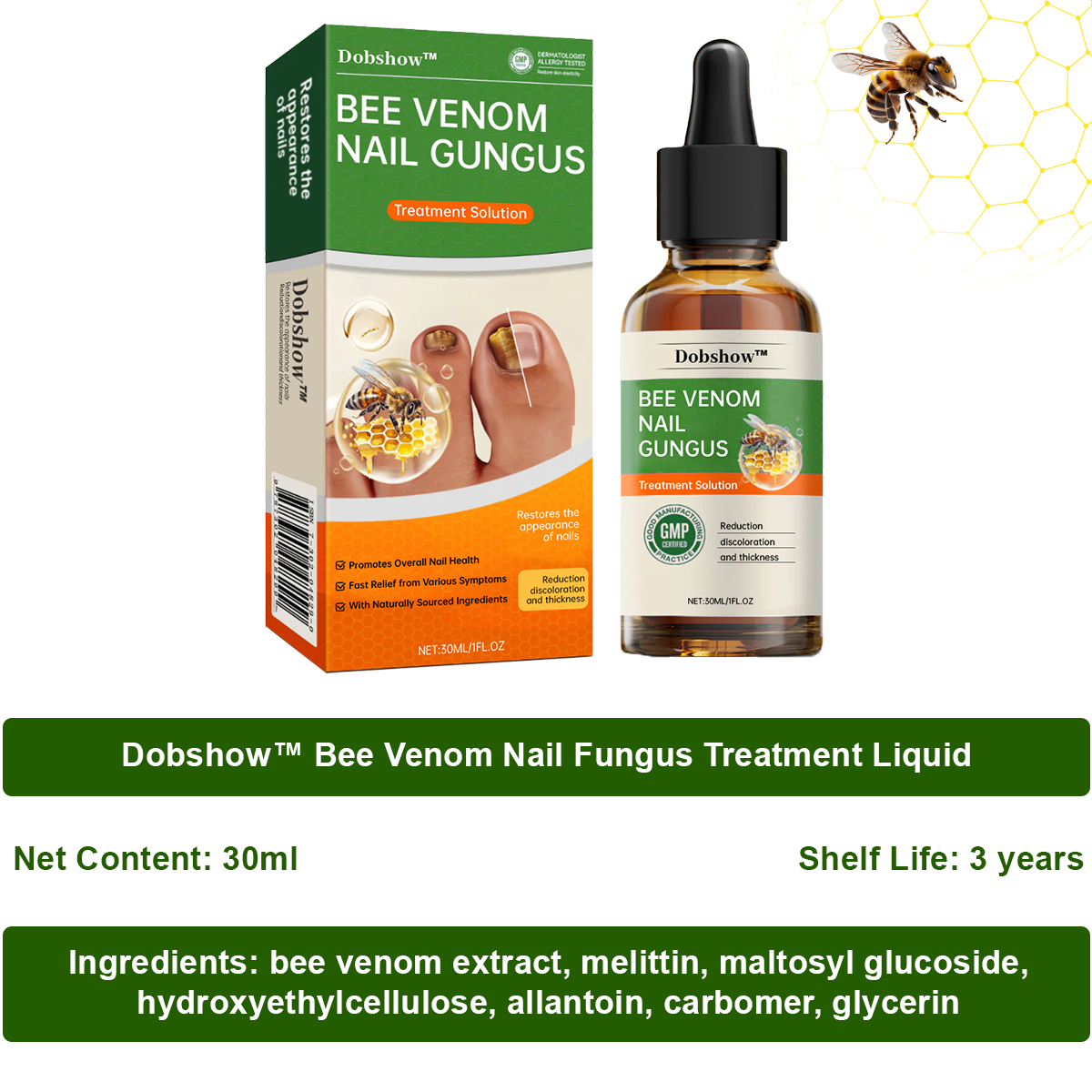 Dobshow™ Bee Venom Nail Fungus Treatment Liquid🛡️