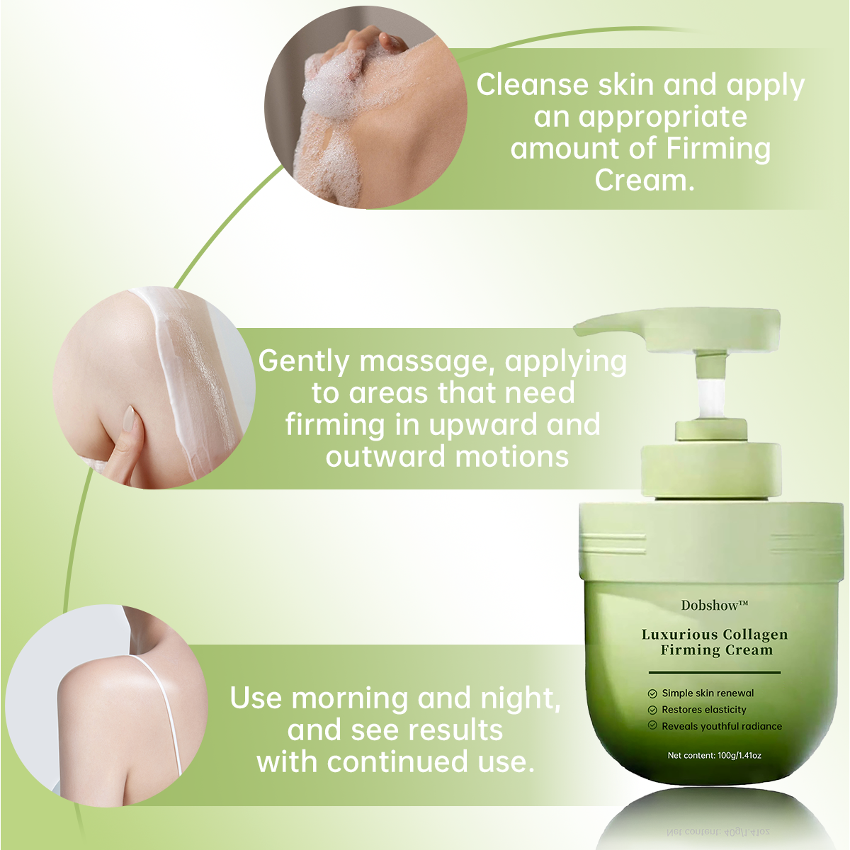 ✅Dobshow™ Luxury Collagen Peptide Firming Cream - Natural Ingredients - 🎖️Clinically Proven🎖️